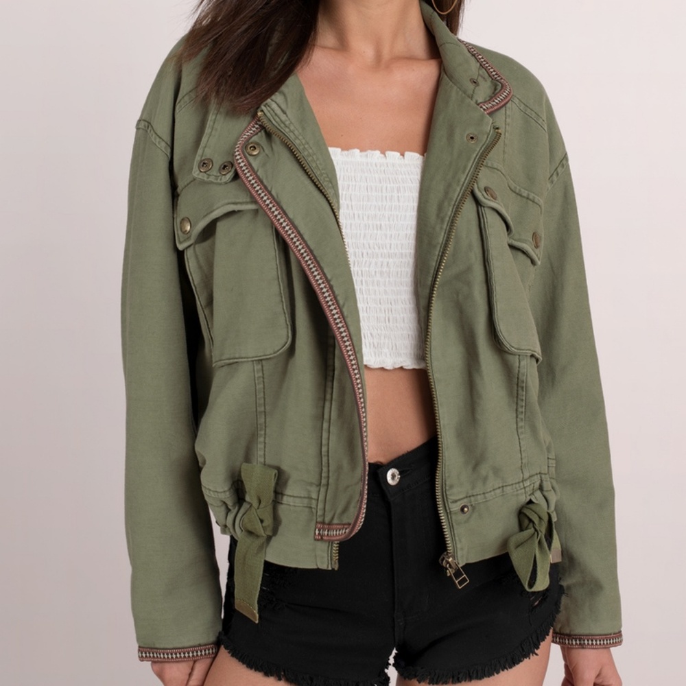 NWOT Free People Flight Line Bomber XS